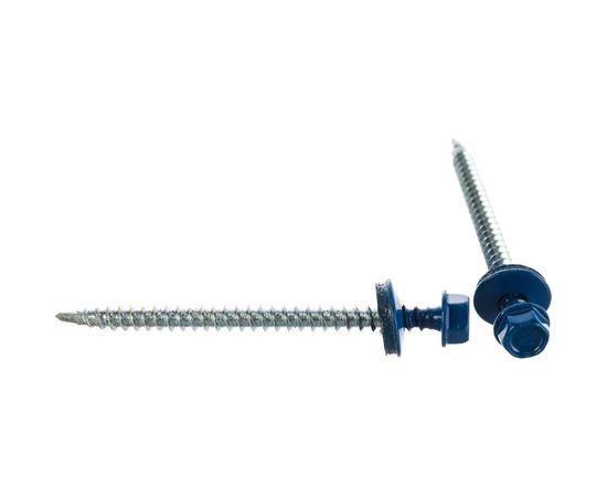 Кровельный саморез Tech-Krep КР сверло 4,8х70 RAL-5010 синий 30 шт, коробка с окном 124649 