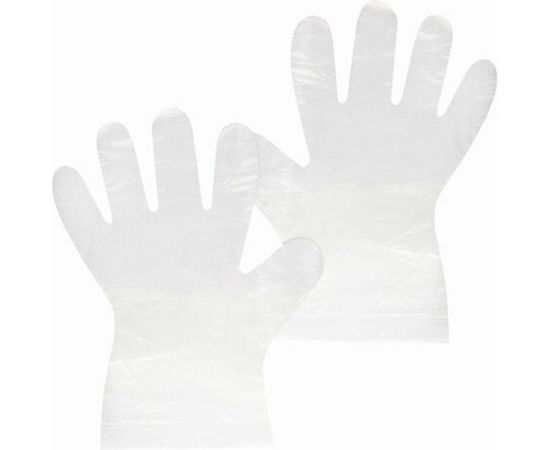 Полиэтиленовые перчатки ЛАЙМА, комплект 50 пар, одноразовые, отрывные, размер М, 607354 