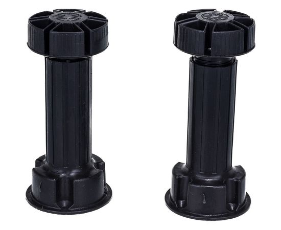 Цокольная ножка Tech-Krep Н100 /95-125/ мм черная комплект 2 штуки с клипсой 129970 