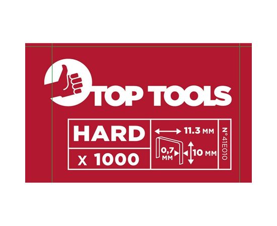 Скобы (1000 шт; 10 мм; тип J) Top Tools 41E010 – изображение 2