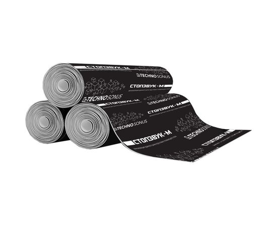 Полотно для гидро и звукоизоляции СтопЗвук М (10х1 м; 4.5 мм; 10 кв.м.) ТехноСонус 1300500007 – изображение 2