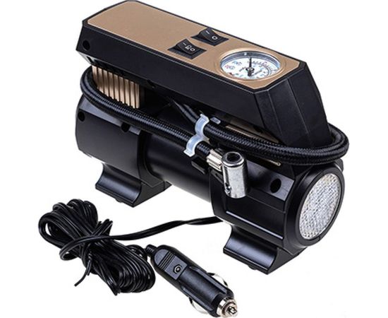 Компрессор SKYWAY АТЛАНТ-05 пластиковый, 20 л/мин, в прикуриватель, 3 вида насадок, 7 атм, с фонарем S02002005 – изображение 2