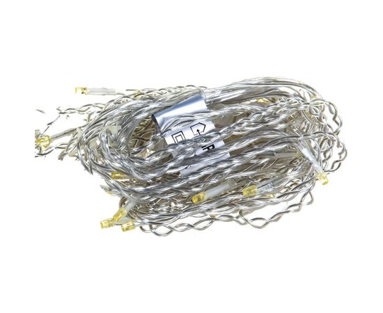 Электрогирлянда-конструктор Vegas Бахрома 64 желтых LED ламп 12 нитей прозрачный провод 55016 – изображение 2