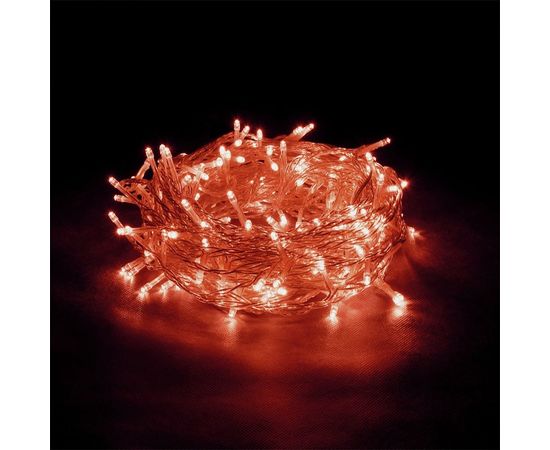 Электрогирлянда-конструктор VEGAS Бахрома 64 красных LED ламп, 12 нитей, прозрачный провод 55015 – изображение 2
