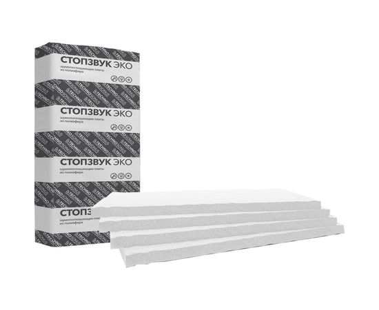 Плита шумопоглощающая СтопЗвук Эко Слим (15 шт; 1.2х0.6 м; 20 мм; 10.8 кв.м) ТехноСонус 1300400002 – изображение 2