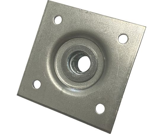 Опорная пластина Lucky Guy облегченная, 60х60х2,0 мм с гайкой М12, оцинк. 200 01 6060 М12 0р – изображение 3