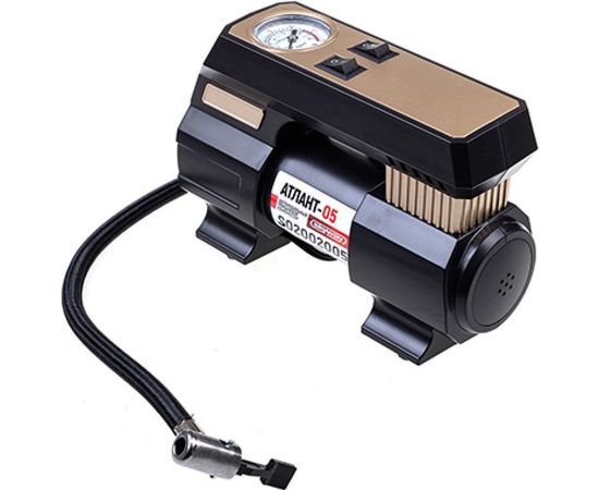 Компрессор SKYWAY АТЛАНТ-05 пластиковый, 20 л/мин, в прикуриватель, 3 вида насадок, 7 атм, с фонарем S02002005 – изображение 3