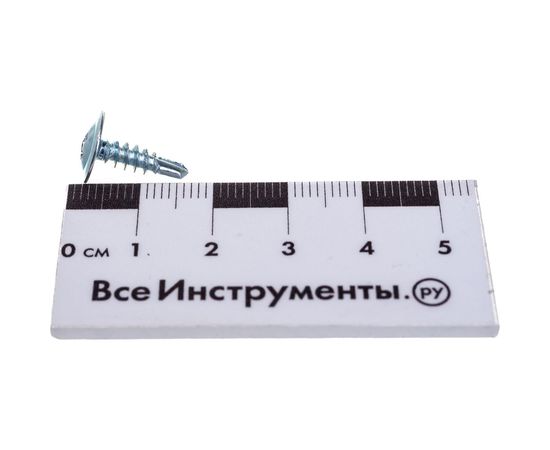 Оцинкованный саморез по металлу с прессшайбой КрепСтройГрупп 4,2х13 сверло, 500 шт. 145338 – изображение 3