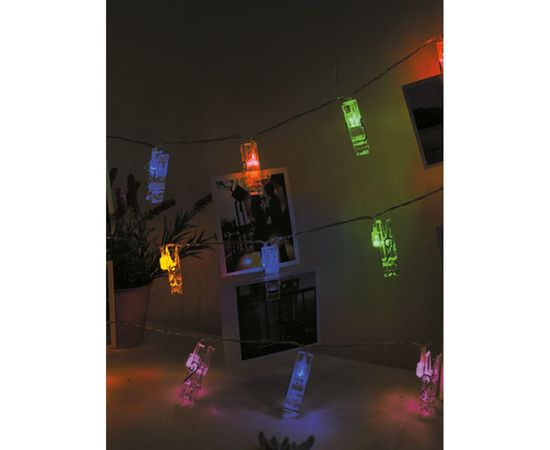 Гирлянда-прищепки для фото КОСМОС мультиколор, на батарейках KOCNL-EL169 – изображение 3