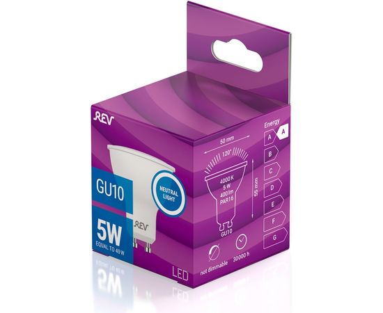 Светодиодная лампа LED PAR16 GU10 5Вт 4000K REV 32329 7 – изображение 3
