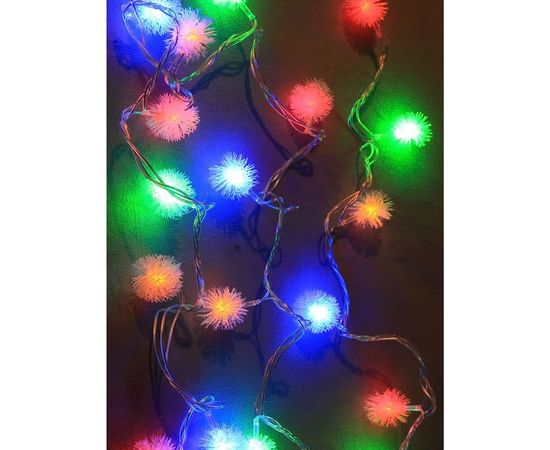 Светодиодная гирлянда КОСМОС 30 светодиодов, шарики мультиколор, 4.4м, KOC_GIR30LEDRUBBALL1 – изображение 3