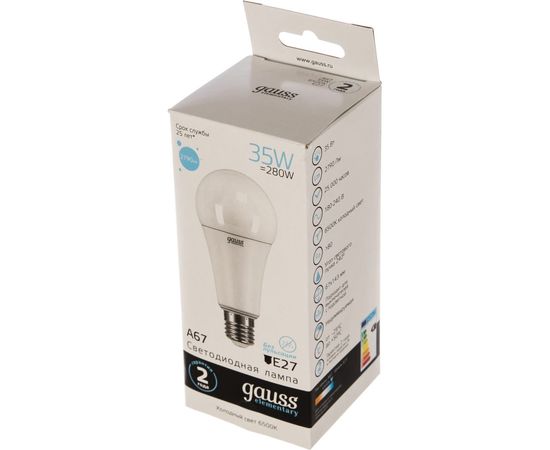Лампа Gauss LED Elementary A67 35W E27 2790lm 6500K 70235 – изображение 3