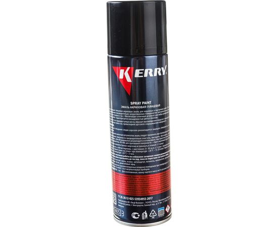 Акриловая глянцевая эмаль KERRY черная KR-011 – изображение 4