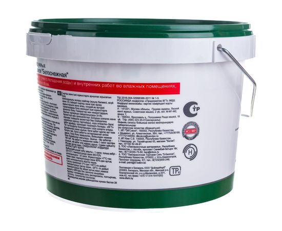 Моющаяся краска VGT белоснежная ВД АК 1180, для наружных/внутренних работ 3кг 11601904 – изображение 4