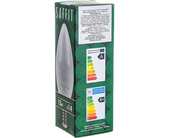 Светодиодная лампа SAFFIT SBC3713 13W 2700K 230V E14 C37 свеча 55163 – изображение 5