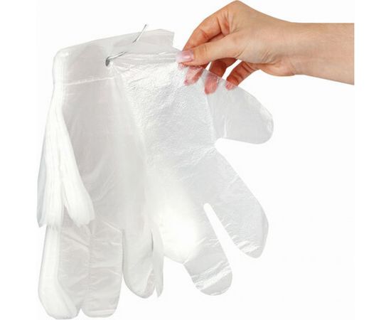 Полиэтиленовые перчатки ЛАЙМА, комплект 50 пар, одноразовые, отрывные, размер М, 607354 – изображение 6