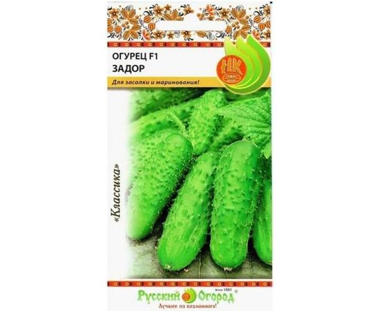 Семена РУССКИЙ ОГОРОД Огурец Задор F1 8 шт. 301736 