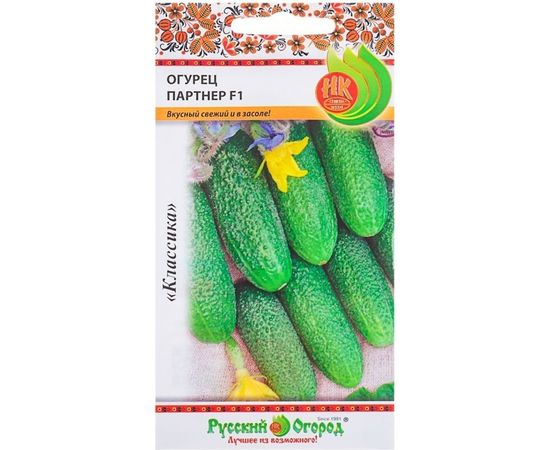 Семена РУССКИЙ ОГОРОД Огурец Партнер F1 10 шт. 301828 