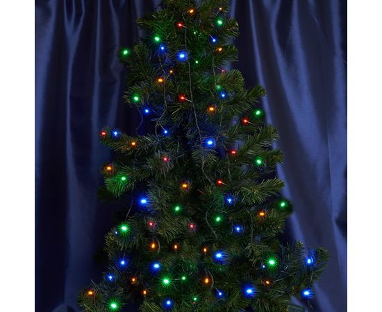 Линейная гирлянда FERON CL43, 200 LED, СТАТИЧНОЕ СВЕЧЕНИЕ, мульти, 20м+1.5м, черный шнур 32428 