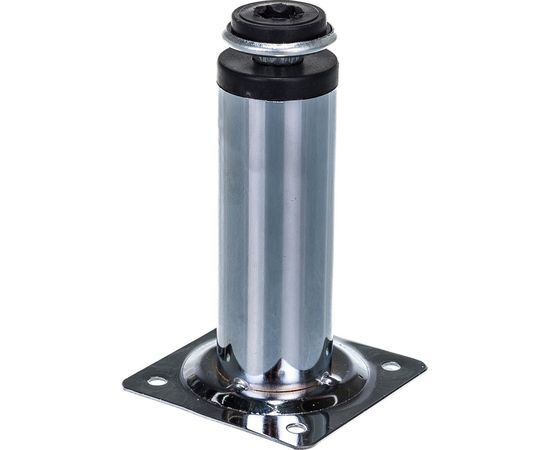 Ножка Tech-Krep D30х100 мм, круглая, метал, регулируемая, хром - накладка 127479 