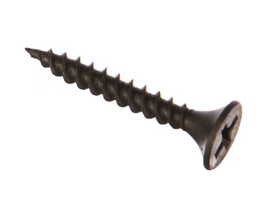 Саморез Качественный КРЕПЕЖ 3.5x25 мм, потай, частая резьба, оксид, 370 шт 0300391 КЧ 