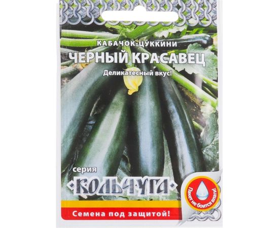 Семена РУССКИЙ ОГОРОД Кабачок цуккини Черный Красавец Кольчуга 1 г Е09036 