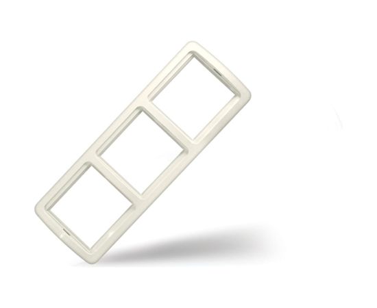 Рамка UNIVersal Валери 3-х местная, горизонтальная, слоновая кость, ivory Б-ВР003Г 