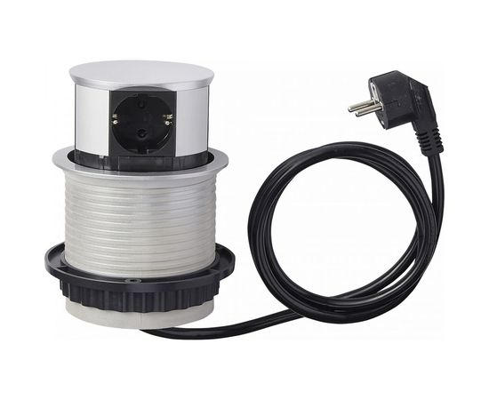 Выдвижной встраиваемый розеточный блок GTV на 3 EURO розетки и 2 USB AE-BPW3S100U-53 