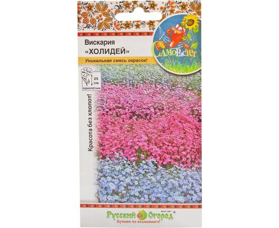 Семена РУССКИЙ ОГОРОД Цветы Вискария Холидей, смесь СР 0.1 г 702051 
