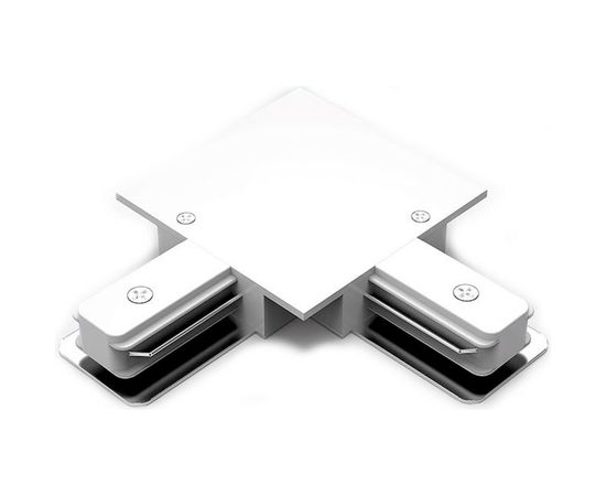 Угловой коннектор для встраиваемых трековых шинопроводов GAUSS белый 1/50 TR134 