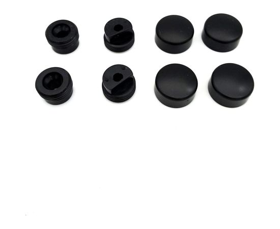 Крепление для зеркала ЕВРОПАРТНЕР черное, гладкое, комплект втулка+колпачок 88015 – изображение 2