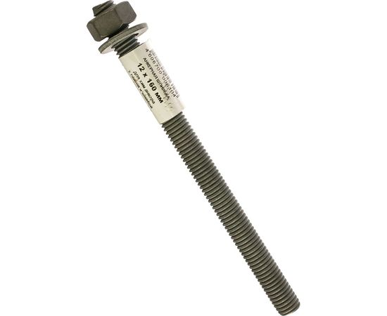 Анкерная шпилька с гайкой и шайбой ЕВРОПАРТНЕР 12x160мм покрытие ТДЦ, кл.пр 5.8, 1 шт. 0 0061 0 – изображение 2