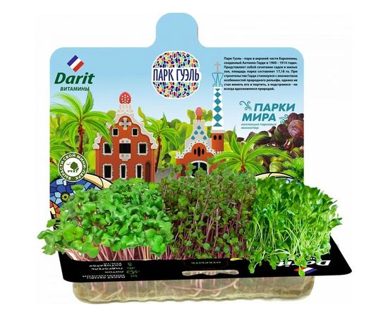 Набор для выращивания DARIT Микрозелень краснокочанная капуста/салат/мизуна 3 г 122442 – изображение 2