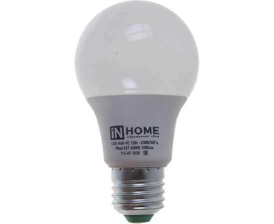 Светодиодная лампа IN HOME LED-A60-VC 12Вт 230В Е27 4000К 1080Лм 4690612020242 – изображение 2