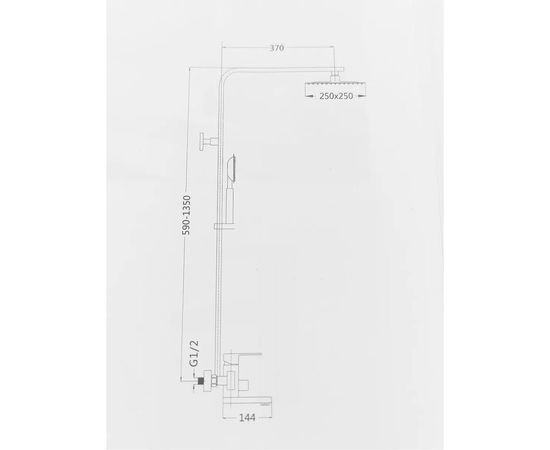 Душевая стойка-зонт со смесителем OUTE T40294 – изображение 2