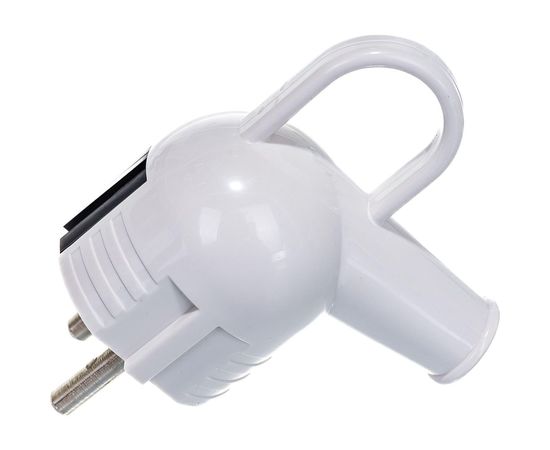 Вилка Lezard с заземлением с ручкой бел. с черным 715-0203-602 – изображение 3