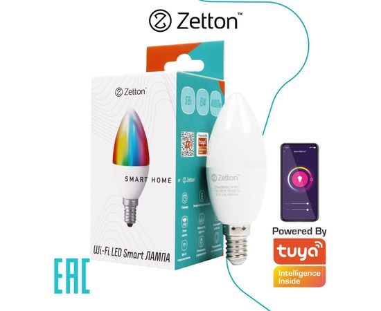 Умная лампа Zetton LED RGBW Wi-Fi Bulb E14 5Вт ZTSHLBRGBE141RU – изображение 5