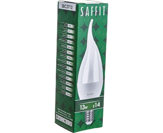 Светодиодная лампа SAFFIT SBC3713 13W 4000K 230V E14 C37T свеча на ветру 55165 – изображение 6