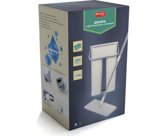 Швабра BRADEX с вертикальным отжимом, бирюзовая TD 0699 – изображение 9