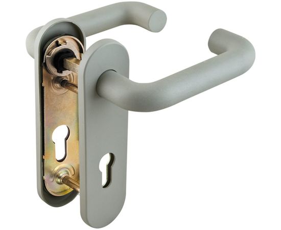 Дверная ручка Fuaro DH-0433/GR NE серая с пружиной для замка FL-0432, 0433, 0434, нейлон 32111 