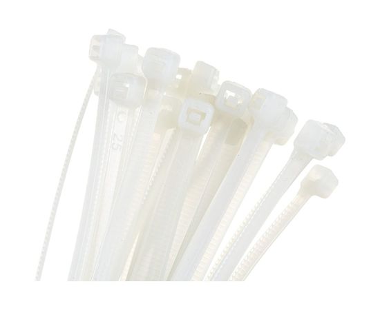 Ленточная хомут-стяжка Gigant 3,6х300 белый, 100 шт G/1/18 