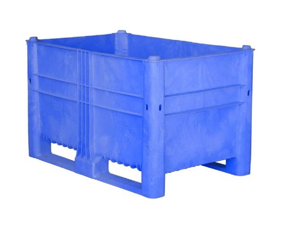Пластиковый контейнер Dolav 1200х800х740 синий, сплошной 20785 