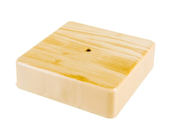 Распаячная коробка УРАЛ ПАК открытой проводки 100х100х29мм, светлое дерево, без клеммы IP40 КР-513110100-060 