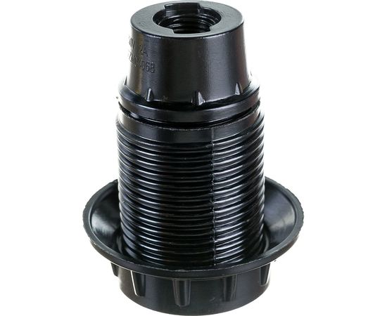 Карболитовый патрон с кольцом IEK, Пкб14-04-К11 Е14, черный, индивидуальный пакет EPK21-04-02-K01 