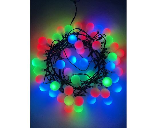 Гирлянда ЭРА ENIN-18BM, LED, Нить, Шарики, d=18мм, 5 м, мультиколор, 220V, 36/648 Б0047968 