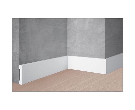 Напольный плинтус Stenopol ударопрочный влагостойкий под покраску 66х13х2000 мм C7157 