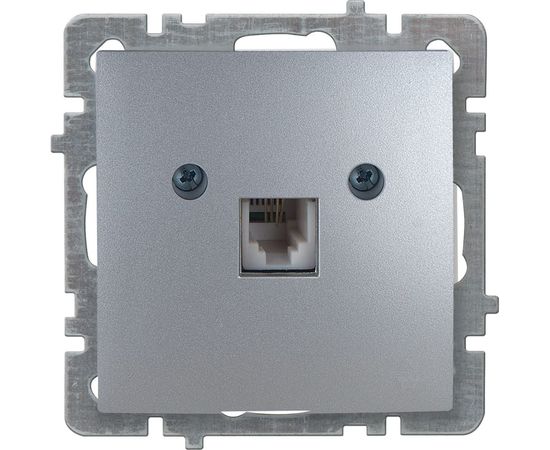 Механизм розетки NILSON 1СП телефонный серебро Touran/Alegra metallic 24130440 