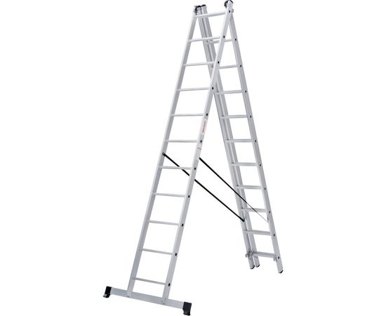 Трехсекционная лестница Новая Высота 3х11 ступеней 1230311 