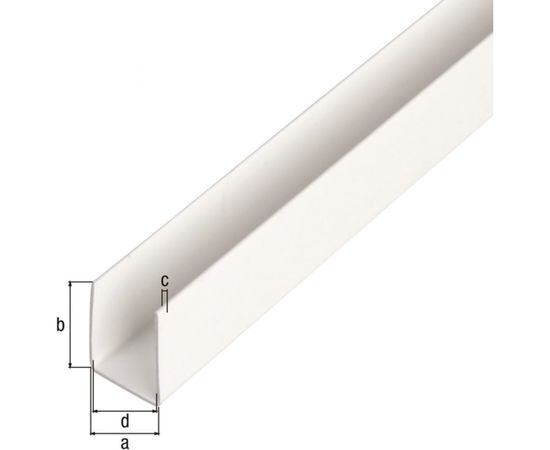 Профиль пвх GAH ALBERTS U-обр. белый 10x12x10x1х2000мм, 484569 – изображение 2