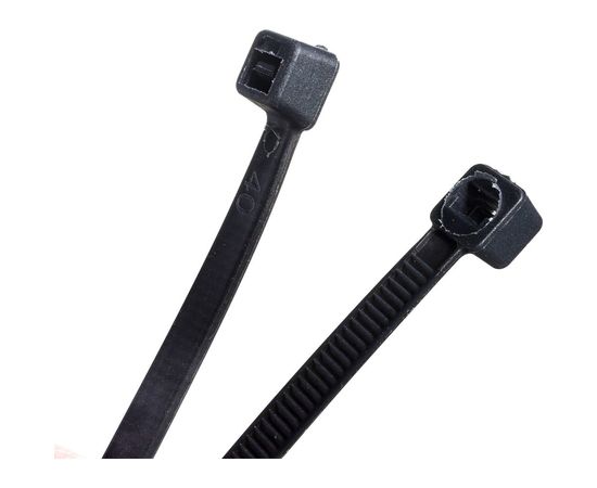 Ленточная хомут-стяжка Gigant 4,8х300 черный, 100 шт G/1/8 – изображение 2